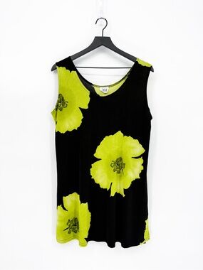Jostar Bold Oversized Floral Tunic Tank / Mini Dress